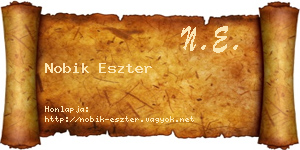 Nobik Eszter névjegykártya